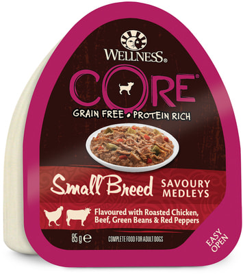 Wellness CORE SMALL BREED консервы из курицы с говядиной, зеленой фасолью и красным перцем для собак мелких пород (фото, вид 3)
