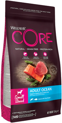 Сухой корм CORE Grain Free Adult Ocean Small из лосося с тунцом для взрослых собак мелких пород (фото, вид 9)