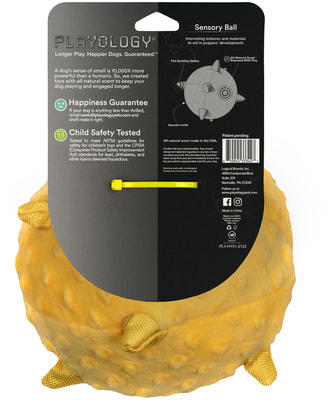 Playology Сенсорный плюшевый мяч для щенков PUPPY SENSORY BALL с ароматом курицы, желтый (вид 9) Playology Сенсорный плюшевый мяч для щенков PUPPY SENSORY BALL с ароматом курицы, желтый (фото, вид 9)