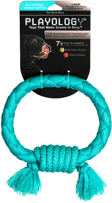 Playology Хрустящее жевательное кольцо-канат DRI-TECH RING с ароматом арахиса (фото, вид 5)