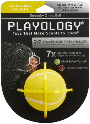 Playology ��������� ����������� ��� SQUEAKY CHEW BALL � �������� � � �������� ������, ������ (����, ��� 4)