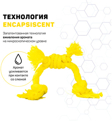 Playology Сенсорный канат для щенков PUPPY SENSORY ROPE с ароматом курицы (фото, вид 2)