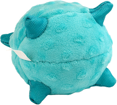 Playology Сенсорный плюшевый мяч для щенков PUPPY SENSORY BALL с ароматом арахиса, голубой (вид 3) Playology Сенсорный плюшевый мяч для щенков PUPPY SENSORY BALL с ароматом арахиса, голубой (фото, вид 3)