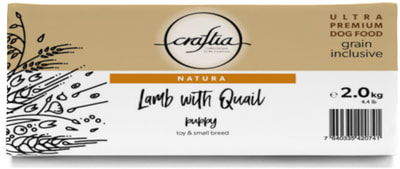 Сухой корм Craftia NATURA для щенков миниатюрных и мелких пород из ягненка с перепелкой (фото, вид 5)