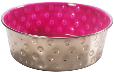 Mr.Kranch Миска из нержавеющей стали с керамическим покрытием Candy, нескользящее основание, пурпурная (фото, вид 5)