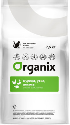   Organix  : ,    (Adult Cat Chicken, Duck, Salmon) (,  3)
