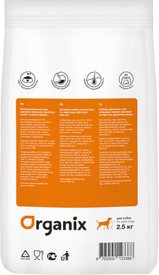   Organix         (Weight Control Adult Dogs Duck and Rice) (,  1)