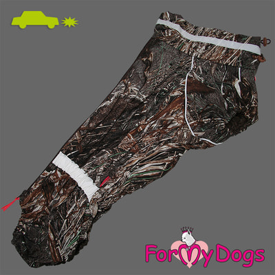 ForMyDogs Дождевик для вельшкорги Коричневый на мальчика (фото, вид 1)