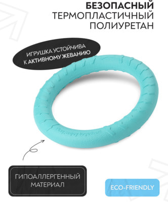Mr.Kranch Игрушка для собак Кольцо бирюзовая (фото, вид 2)