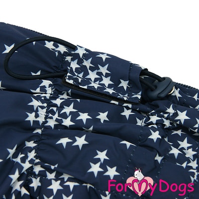 ForMyDogs Теплый комбинезон для маленьких собак Звёзды синий для мальчиков (вид 2) ForMyDogs Теплый комбинезон для маленьких собак Звёзды синий для мальчиков (фото, вид 2)