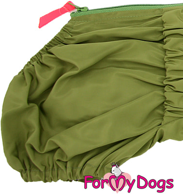 ForMyDogs Дождевик для вельш-корги Пэчворк зеленый для девочек (вид 2) ForMyDogs Дождевик для вельш-корги Пэчворк зеленый для девочек (фото, вид 2)