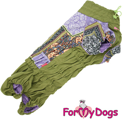 ForMyDogs Дождевик для вельш-корги Пэчворк зеленый для девочек (вид 4) ForMyDogs Дождевик для вельш-корги Пэчворк зеленый для девочек (фото, вид 4)