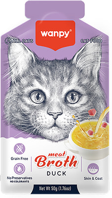 Wanpy Cat Пауч для кошек Бульон с уткой (вид 5) Wanpy Cat Пауч для кошек Бульон с уткой (фото, вид 5)