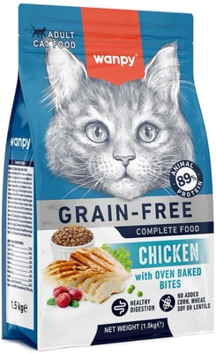 Сухой корм Wanpy Cat беззерновой с курицей для взрослых кошек (вид 3) Сухой корм Wanpy Cat беззерновой с курицей для взрослых кошек (фото, вид 3)
