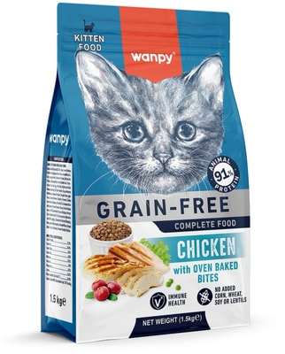 Сухой корм Wanpy Cat беззерновой с курицей для котят (вид 2) Сухой корм Wanpy Cat беззерновой с курицей для котят (фото, вид 2)