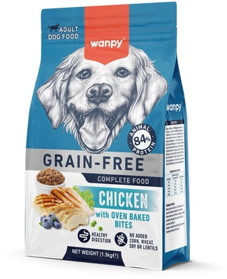 Сухой корм Wanpy Dog беззерновой с курицей для взрослых собак (вид 3) Сухой корм Wanpy Dog беззерновой с курицей для взрослых собак (фото, вид 3)