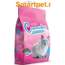 Счастливые лапки Наполнитель комкующийся (фото, вид 2)