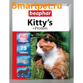 BEAPHAR Kitty’s + Protein - витамины в виде лакомства с протеином (фото, вид 1)