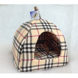 Бобровый дворик Домик для собак и кошек Шотландка светлая (фото, вид 1)