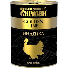 Четвероногий Гурман Golden Консервы для собак Индейка натуральная в желе (фото, вид 1)