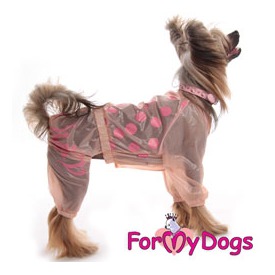 ForMyDogs Дождевик для собак ультралегкий нежно-розовый девочка (вид 1) ForMyDogs Дождевик для собак ультралегкий нежно-розовый девочка (фото, вид 1)