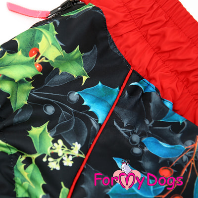 ForMyDogs Дождевик для крупных собак черно-красный на девочку (вид 1) ForMyDogs Дождевик для крупных собак черно-красный на девочку (фото, вид 1)