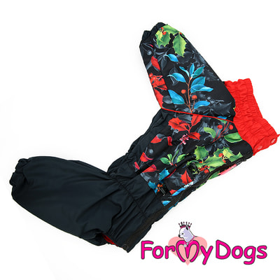 ForMyDogs Дождевик для крупных собак черно-красный на девочку (вид 3) ForMyDogs Дождевик для крупных собак черно-красный на девочку (фото, вид 3)