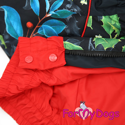 ForMyDogs Дождевик для крупных собак черно-красный на девочку (вид 4) ForMyDogs Дождевик для крупных собак черно-красный на девочку (фото, вид 4)