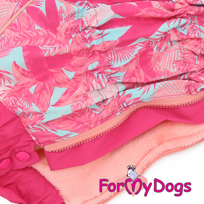 ForMyDogs Комбинезон для такс Розовый на меху на девочку (вид 3) ForMyDogs Комбинезон для такс Розовый на меху на девочку (фото, вид 3)