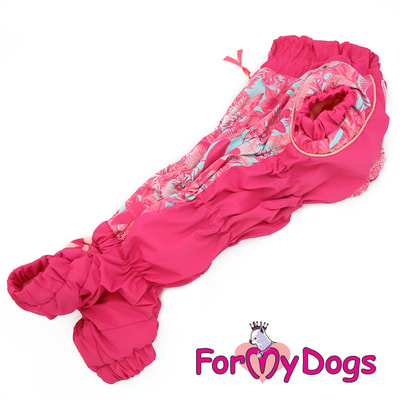 ForMyDogs Комбинезон для такс Розовый на меху на девочку (вид 4) ForMyDogs Комбинезон для такс Розовый на меху на девочку (фото, вид 4)