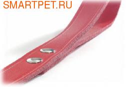 Beeztees Поводок кожанный красный (фото, вид 1)
