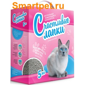 Счастливые лапки Наполнитель комкующийся (фото, вид 3)
