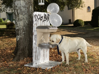 BAMA PET Миска для собак настенная двойная Maxi 2200 мл 50х29х52h см (фото, вид 2)