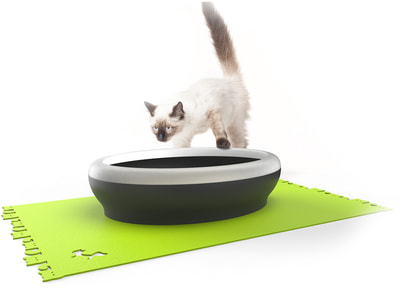United Pets Туалет-лоток Vicci-Cat с совком+подставкой в комплекте (фото, вид 2)