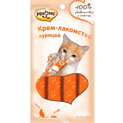 Мнямс Крем-лакомство для кошек с курицей (фото, вид 5)
