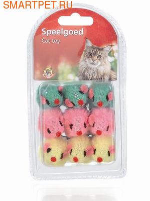 Beeztees Мышь плюшевая цветная (вид 1) Beeztees Мышь плюшевая цветная (фото, вид 1)