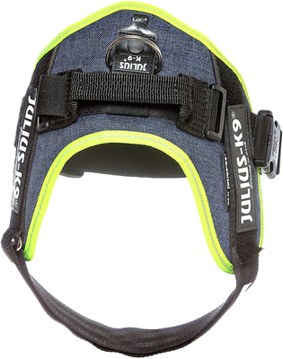 JULIUS-K9 Шлейка для собак IDC®-Powerharness, джинса-зеленый неон (фото, вид 2)