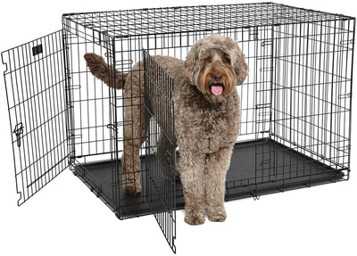 MidWest Клетка для крупных собак Contour с двумя дверьми 48" (фото, вид 1)