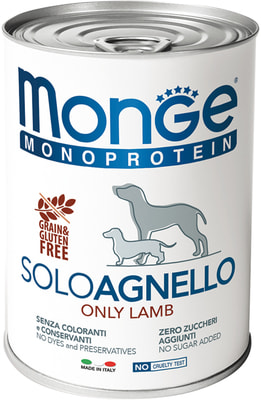 Monge Dog Monoprotein Solo консервы для собак паштет из ягненка (фото, вид 8)