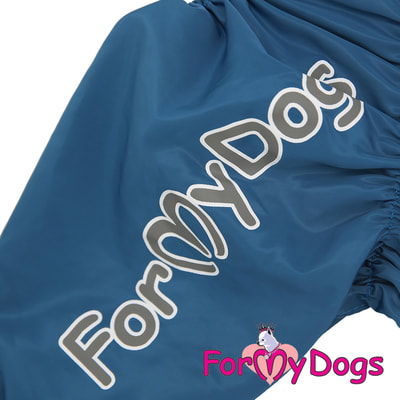 ForMyDogs Дождевик на крупные породы собак Камуфляж синий мальчик (фото, вид 2)
