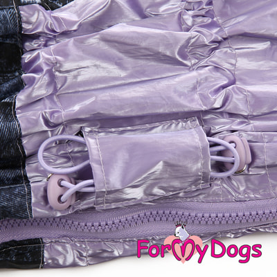 ForMyDogs Дождевик на крупные породы собак "Джинсовый костюм" девочка (фото, вид 3)