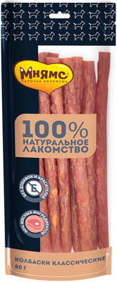 Мнямс Лакомство для собак Колбаски классические (фото)