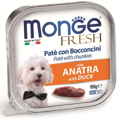 Monge Dog Fresh консервы для собак утка (фото)