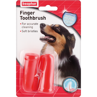 BEAPHAR Зубная щетка двойная для собак на палец