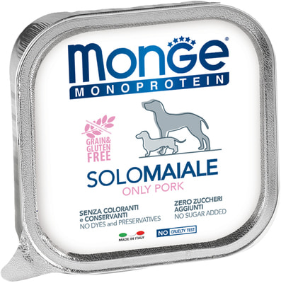 Monge Dog Monoprotein Solo консервы для собак паштет из свинины (фото)