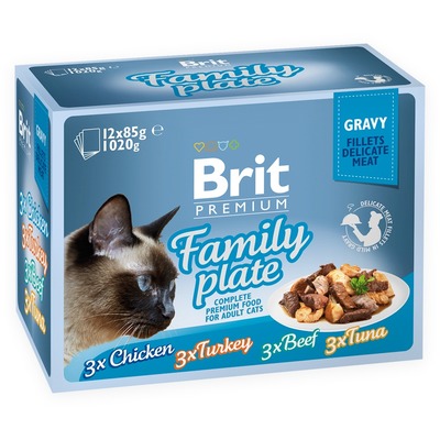Brit Premium Cat Pouch Family Plate Gravy -        