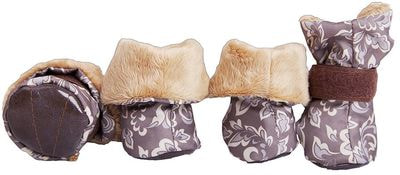 OSSO Ботиночки-носочки для мелких собак на меху, подошва кожзам (фото)