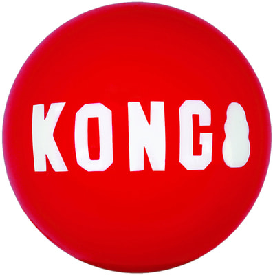 Kong Игрушка для собак Signature Ball Мячик размер М (фото)
