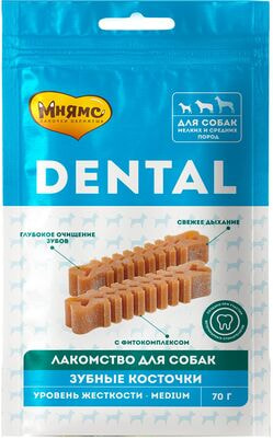 Мнямс DENTAL лакомство для собак Зубные косточки (фото)