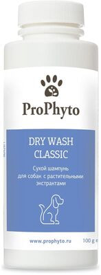 ProPhyto Сухой шампунь DRY WASH CLASSIC (ПОРОШОК) для собак, для блеска и мягкости шерсти ProPhyto Сухой шампунь DRY WASH CLASSIC (ПОРОШОК) для собак, для блеска и мягкости шерсти